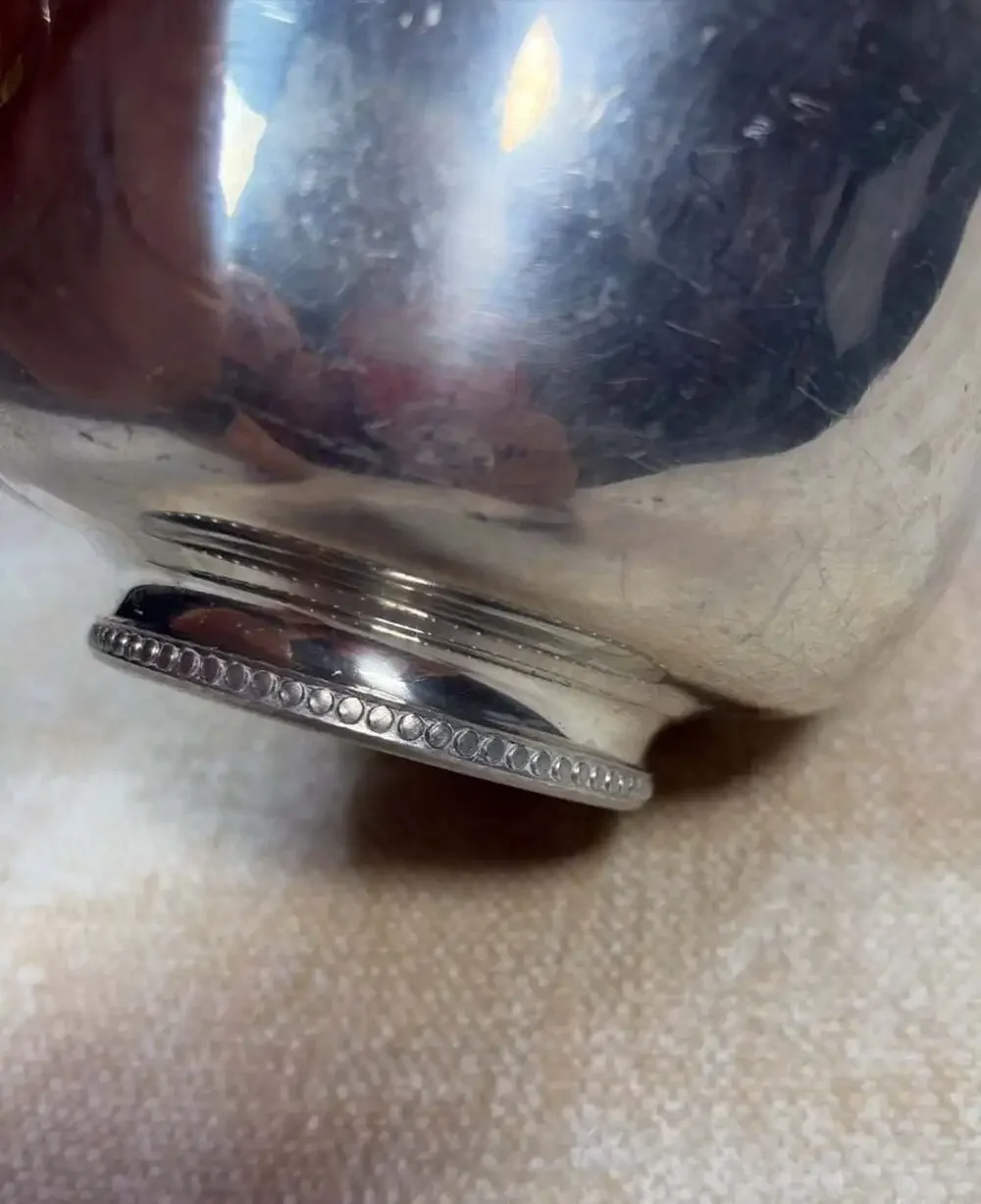Vintage B.W. Buenilum Forged Aluminum 6 1/2 inch Bowl with Beaded Rim